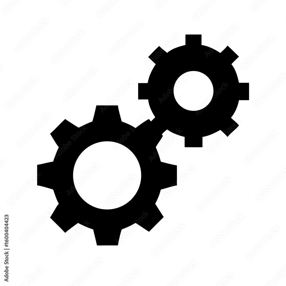 Poster black gears mechanism vector illustration for engineering and technology projects and designs requir