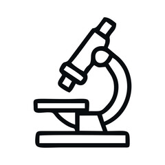 Vintage microscope vector illustration for science and medical research laboratory use