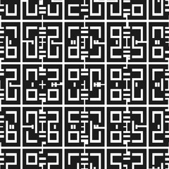 Seamless background with traditional Japanese patterns in Ichimatsu style  