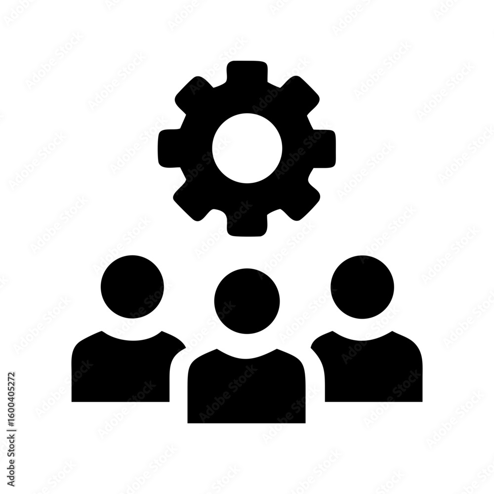 Poster team management settings configuration icon for business process and workflow automation tool