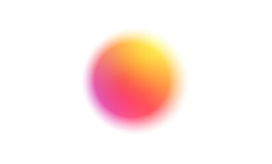 Yellow circle blur with soft textured grain overlay