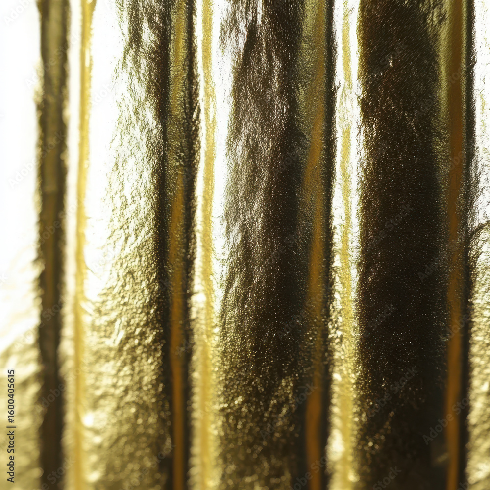 Poster abstract golden background with wrinkled texture and vertical lines. glamorous metallic surface for 