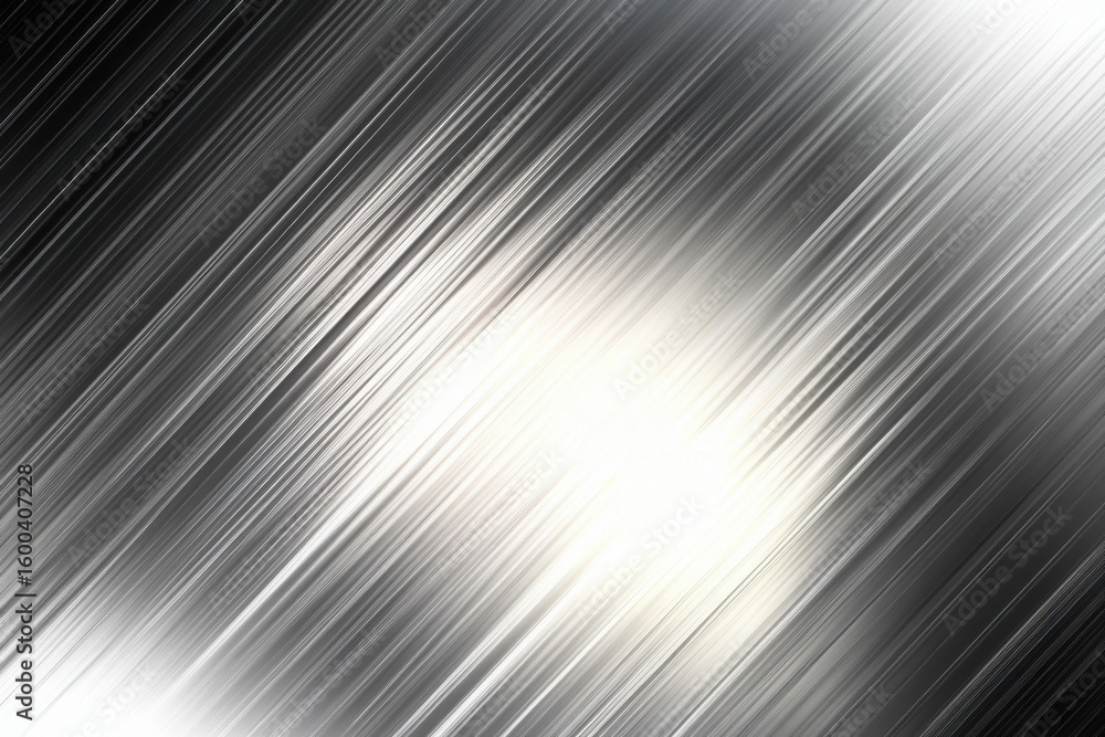 Poster abstract diagonal silver blur background with light center. motion effect with horizontal lines, art