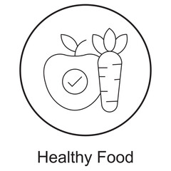 Health Food icon, Fuel Your Body Eat Clean, Live Strong, Healthy Eating Made Simple and Delicious, line, tick, vector