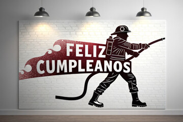 feliz cumpleaños hand drawn  