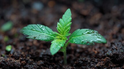 Cannabis seedlings