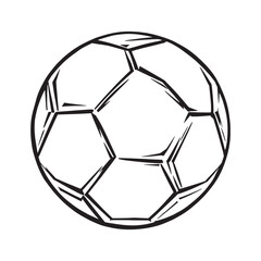 Fototapeta premium Soccer Ball line art design simple and clean