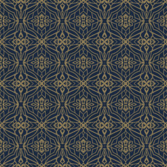 Fototapeta premium Seamless background with traditional Japanese patterns in Kikkō style 