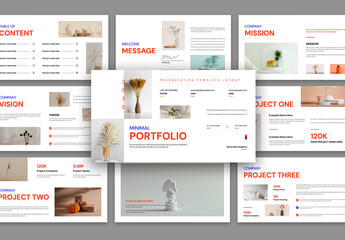 Minimal Portfolio Presentation Template Layout