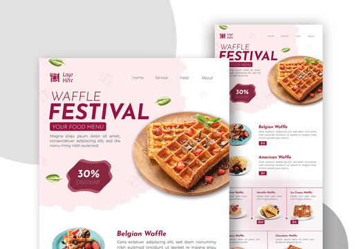 Modern Food Email Newsletter Template Layout