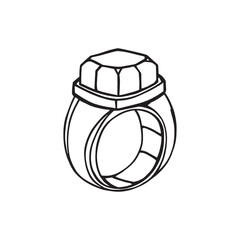 Statement Ring line art modern aesthetic wearable art