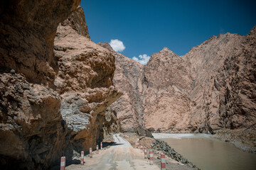 The ancient road from Shache to Taxkorgan County in Kashgar, Xinjiang, China