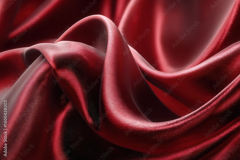 Poster deep red silk drapes and folds with elegant and subtle shiny texture. great background for luxury or