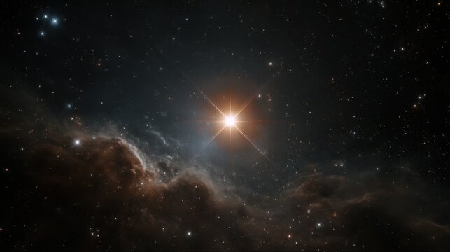 Pulsating cepheid variable star in cosmic cloudscape