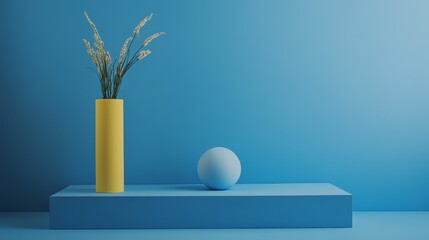 A podium with orange balloons on orange ballons