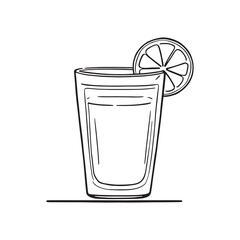 Sweet Lime Juice line art healthy vitamin rich drin