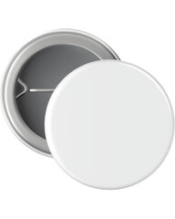 Blank White Badge Mockup