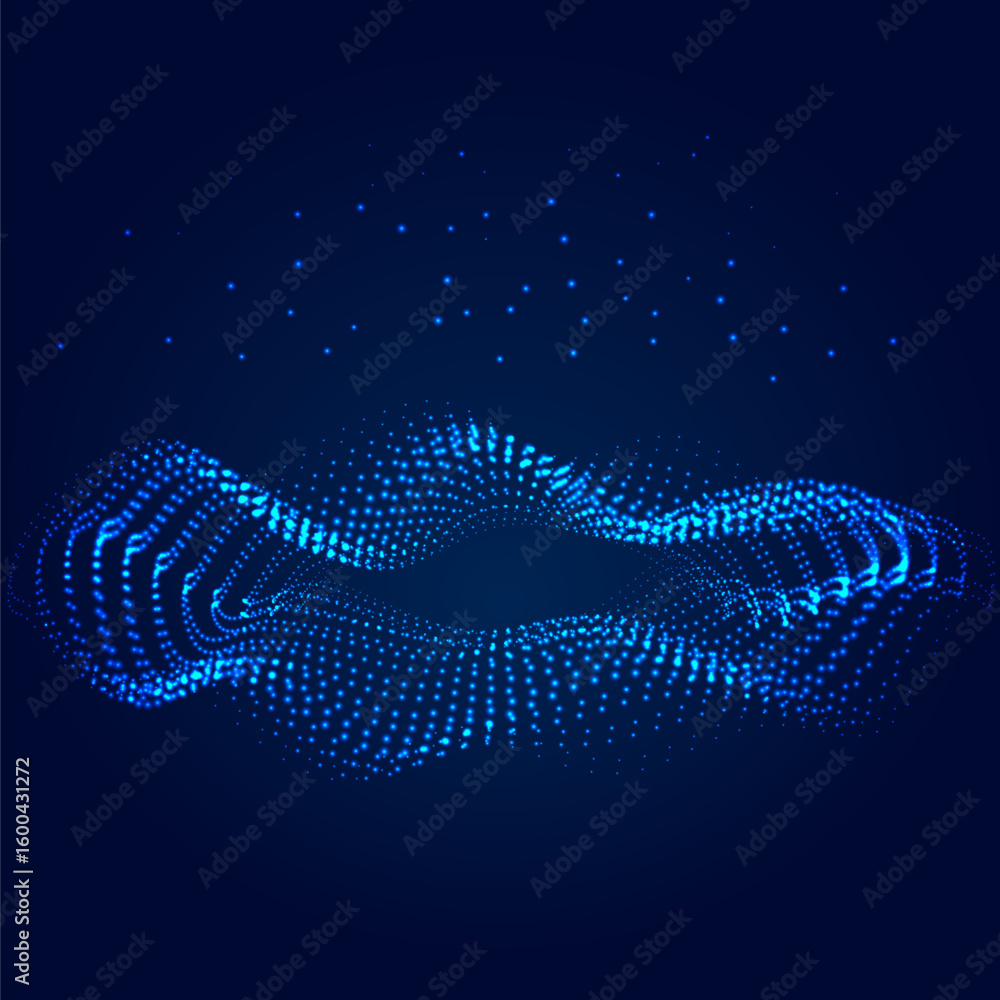 Poster technology background with glowing particles. big data. digital background. vector illustration