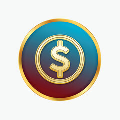 Dollar Icon Currency Money Management Financial Growth Concept Design Vector Illustration