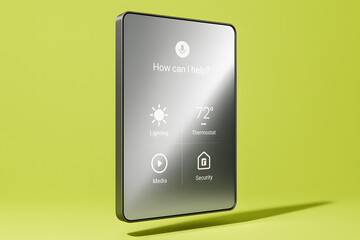 Elegant Smart Home Mirror with Integrated Controls for Modern Smart Living