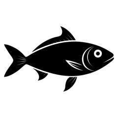 Minimalist Black Fish Vector