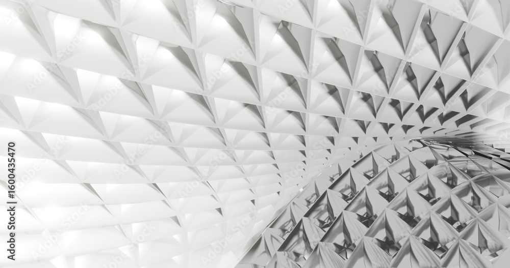 Poster abstract white background geometric pattern of design 3d render
