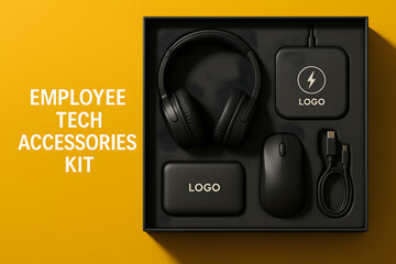Modern Tech Accessories Gift Kit with Gadgets for Digital Professionals and Enthusiasts
