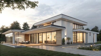 Fototapeta premium Beautiful luxury home