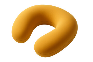 Naklejka premium Yellow neck pillow isolated on transparent background