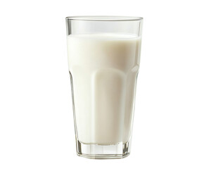 Fresh, Cold Glass of White Milk, a Nutritious Dairy Drink, Isolated on transparent background