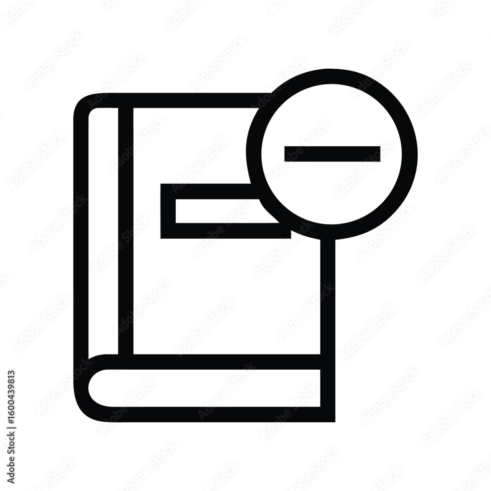 Aufkleber minimalistic delete document symbol on white background