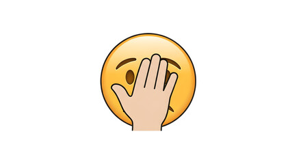 Facepalm Emoji Expression of Disbelief or Embarrassment Illustration