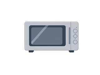 Gray and black microwave oven vector illustration, great for modern kitchen and home appliance design themes. Generative AI