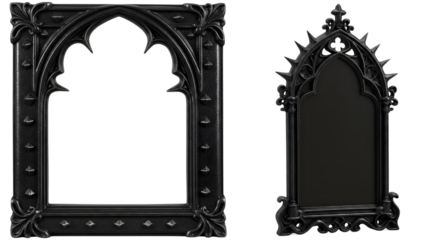 Discover dramatic gothic ornate frames perfect for creating captivating vintage portraits or adding dark elegance to your artistic projects generative AI