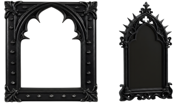 Discover dramatic gothic ornate frames perfect for creating captivating vintage portraits or adding dark elegance to your artistic projects generative AI