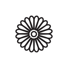 African Daisyicon line art simple elegant floral design
