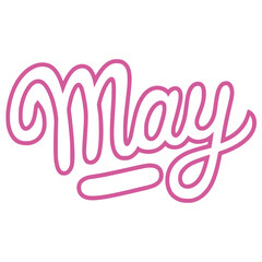 Pink May Hand Lettering.