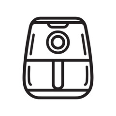 Air Fryer line art crispy food fast cooking
