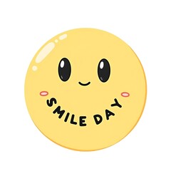 Cheerful Smile Day Emoji, Perfect for Positive Stock Photos