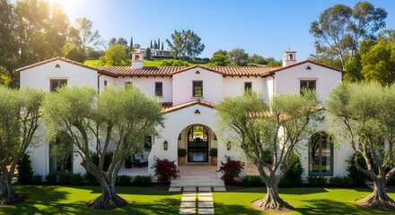 A big house with a garden