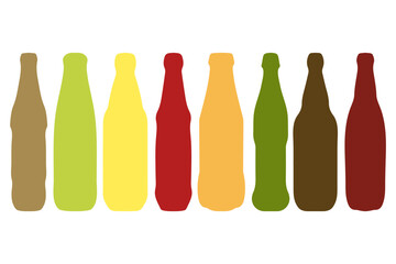 Colorful Soft Drink Silhouette Icon Pack