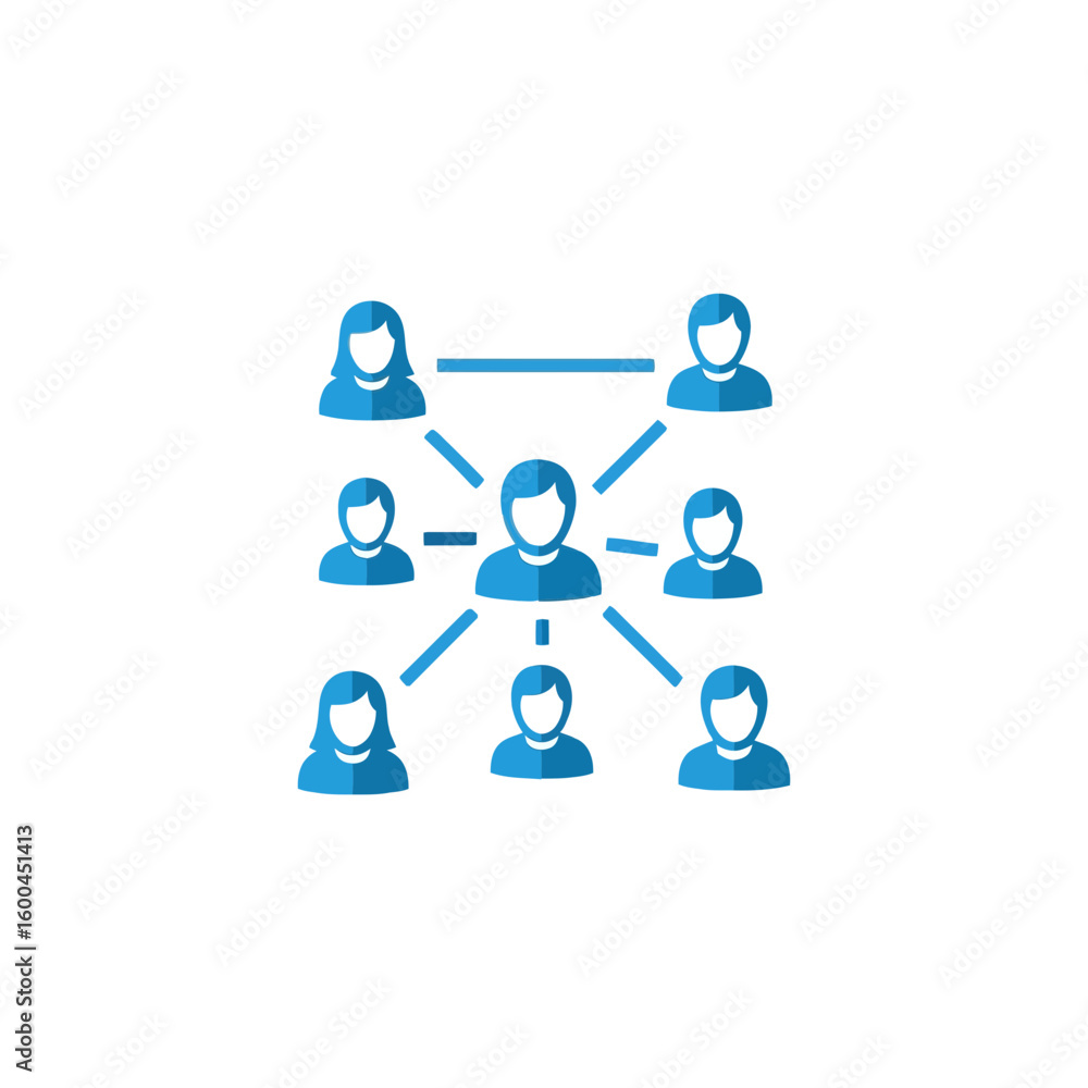 Poster visualize interconnected teams and network connections with this modern, clean graphic representing 