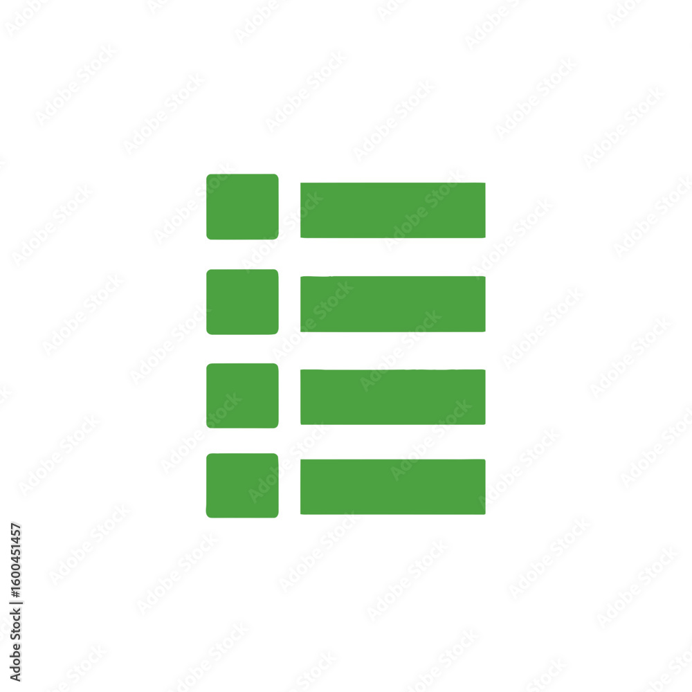 Poster simple green checklist icon representing organized tasks, project planning, or to-do lists for effic