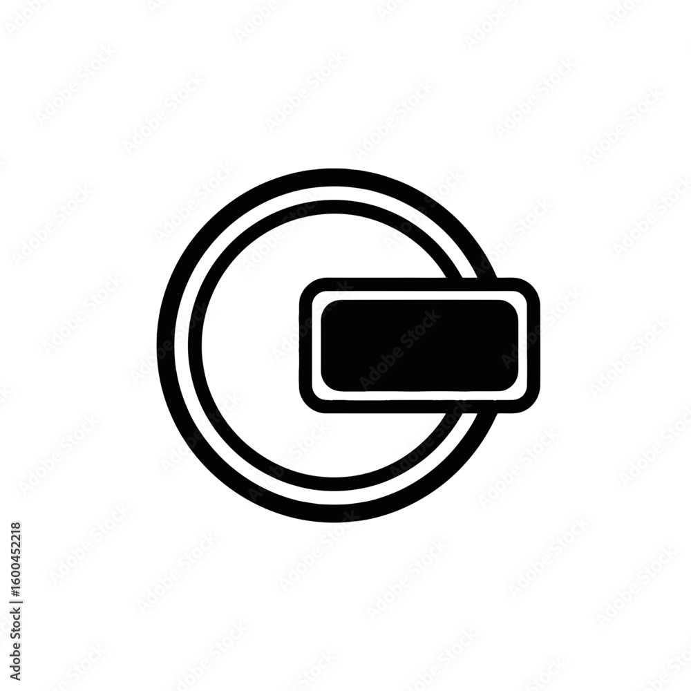 Poster sleek modern abstract symbol representing technology, innovation, and forward-thinking design for br