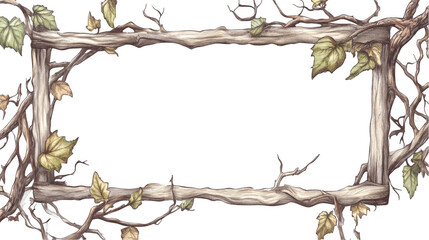 barbed wire frame isolated on white