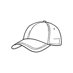Baseball Cap line art classic timeless sporty urban vibe
