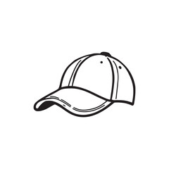 Baseball Cap line art simple clean modern design style