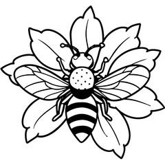 Bee and flower