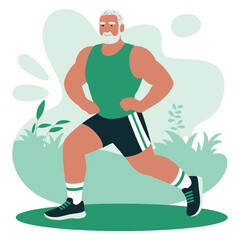 man running in the park