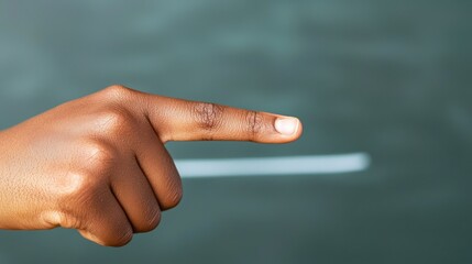 Close Up of Student's Finger Pointing at Textbook in Classroom Setting